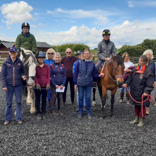 Riding for the Disabled Group of people and horses